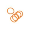 Haarelastieken Gedraaid - Hair Tie - Oranje - Set van 5