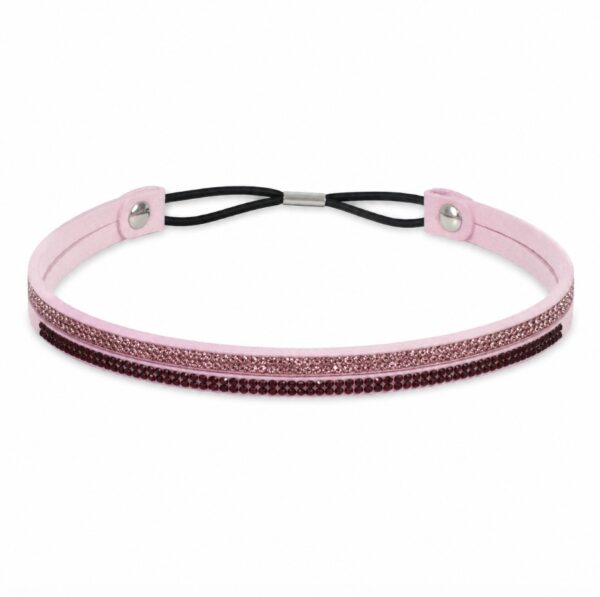 hb-glitter-paars Haarband Glitter - Strass Steentjes - Dubbel - Lila Paars