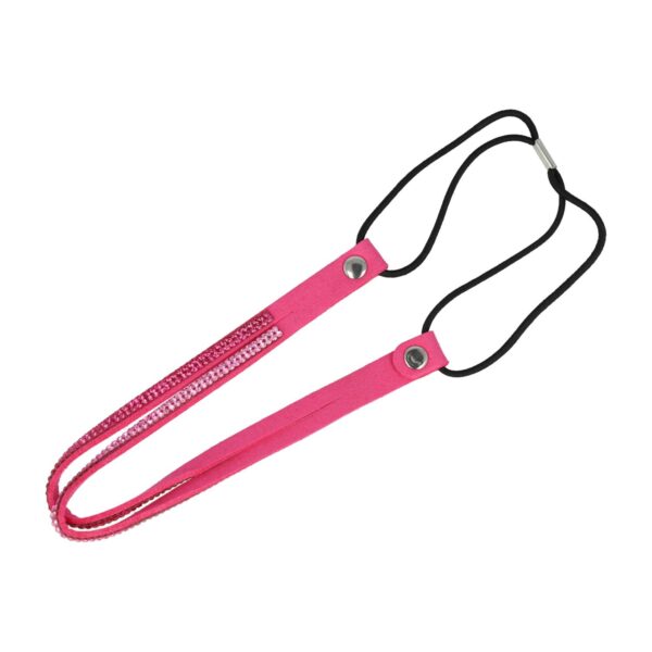 hb glitter steentjes dubbel_1 Haarband Glitter - Strass Steentjes - Dubbel - Fuchsia Roza