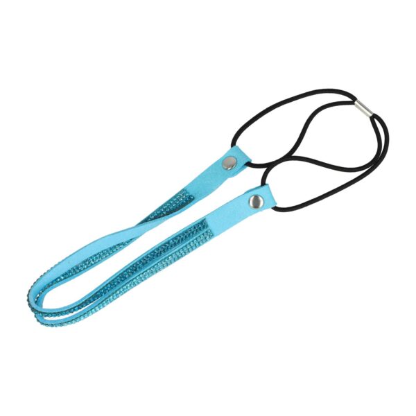 hb glitter steentjes dubbel_3 Haarband Glitter - Strass Steentjes - Dubbel - Blauw