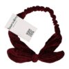 hb ribstof ijzerdraad strik_12 Haarband Knoop – Strikje met IJzerdraad – Velvet Ribstof – Donkerrood