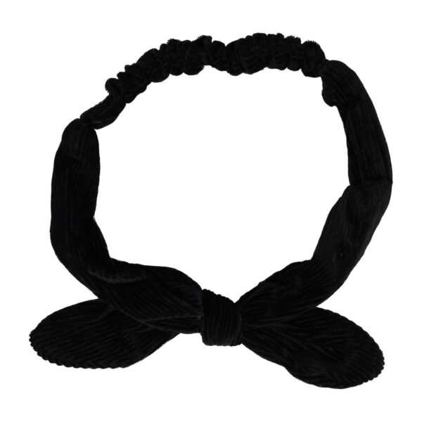 hb ribstof ijzerdraad strik_3 Haarband Knoop – Strikje met IJzerdraad – Velvet Ribstof – Zwart