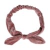hb ribstof ijzerdraad strik_5 Haarband Knoop – Strikje met IJzerdraad – Velvet Ribstof – Roze