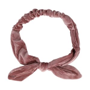 hb ribstof ijzerdraad strik_5 Haarband Knoop – Strikje met IJzerdraad – Velvet Ribstof – Roze