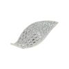 Haarspeld Klikklak 8cm - Blad Vorm - Glitter Steentjes - Zilver