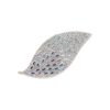 Haarspeld Klikklak 8cm - Blad Vorm - Glitter Steentjes - Zilver Parelmoer