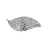 Haarspeld Klikklak 8cm - Blad Vorm - Glitter Steentjes - Zilver