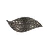 Haarspeld Klikklak 8cm - Blad Vorm - Glitter Steentjes - Grijs