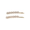Haarspeld Schuifspeldjes Recht 6cm - Bloemen - Strass Steentjes - Goud - Set van 2