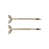 Haarspeld Schuifspeldjes Recht 6cm - Walvisstaart - Strass Steentjes - Goud - Set van 2