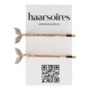 Haarspeld Schuifspeldjes Recht 6cm - Walvisstaart - Strass Steentjes - Goud - Set van 2