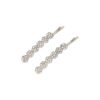 Haarspeld Schuifspeldjes Recht 6cm - Bloemen - Strass Steentjes - Zilver - Set van 2