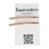 Haarspeld Schuifspeldjes Recht 6cm - Dubbele Rij - Strass Steentjes - Goud - Set van 2