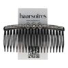 Haarspeld Sierkam Opsteekkam 10cm - Strass Steentjes - Zwart Zilver
