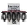 sierkam fatasie vorm vierkant strass steentjes_11 Haarspeld Sierkam Opsteekkam 10cm - Strass Steentjes - Zwart Roze