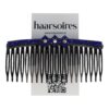 Haarspeld Sierkam Opsteekkam 10cm - Strass Steentjes - Zwart Blauw