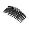 Haarspeld Sierkam Opsteekkam 10cm - Strass Steentjes - Zwart Zilver
