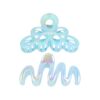 Haarklemmen xl parelmoer_10 Haarspeld Haarklemmen 11cm – XL Bloem Krul Vorm – Blauw – Set van 2