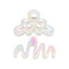 Haarklemmen xl parelmoer_11 Haarspeld Haarklemmen 11cm – XL Bloem Krul Vorm – Wit – Set van 2