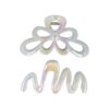Haarklemmen xl parelmoer_3 Haarspeld Haarklemmen 11cm – XL Bloem Krul Vorm – Grijs – Set van 2