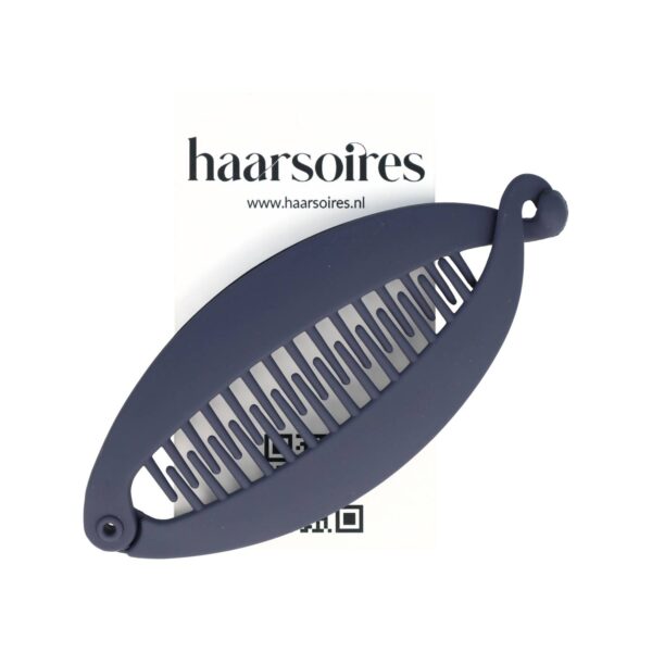 bananenklem 12cm matte kleur_3 Haarspeld Bananenklem 11cm - Staartklem - Basic - Matte Kleur - Donkerblauw