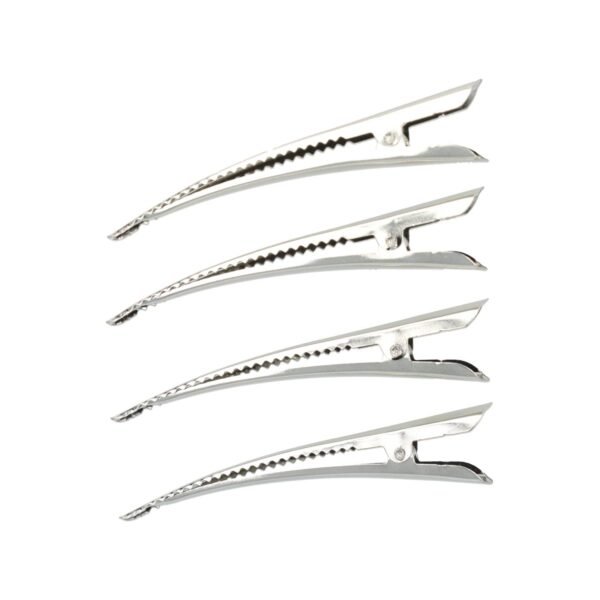 duckklem basic zilver 7cm_2 Haarspeld Duckklem 7cm – Basic – Glad – Metaal – Zilver – Set van 4