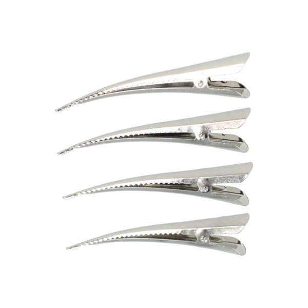 duckklem basic zilver 7cm_3 Haarspeld Duckklem 7cm – Basic – Glad – Metaal – Zilver – Set van 4