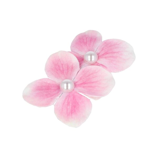 duckklem bloem dubbel_1 Haarspeld Duckklem 7cm – Dubbele Bloem – Parel – Roze