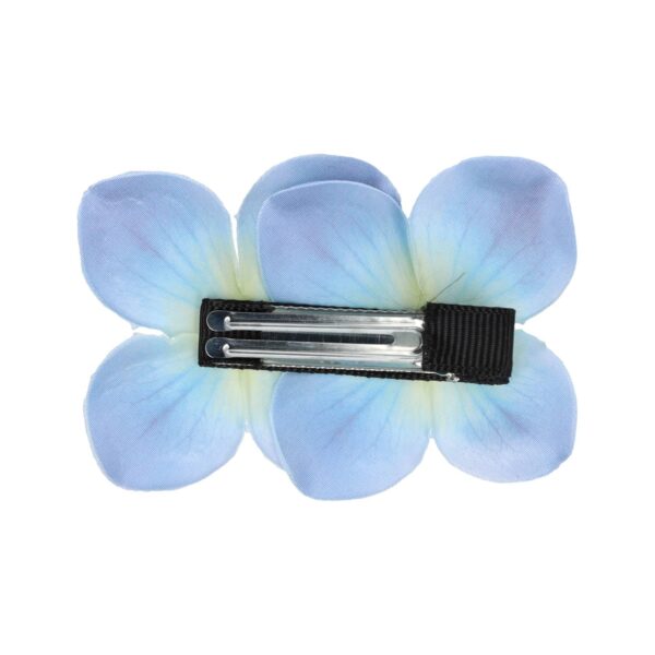 duckklem bloem dubbel_10 Haarspeld Duckklem 7cm – Dubbele Bloem – Parel – Blauw