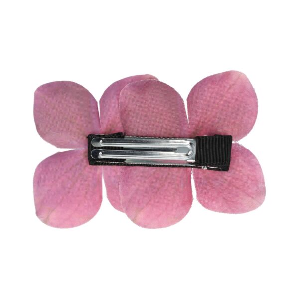 duckklem bloem dubbel_18 Haarspeld Duckklem 7cm – Dubbele Bloem – Parel – Fuchsia Roze