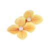 duckklem bloem dubbel_3 Haarspeld Duckklem 7cm – Dubbele Bloem – Parel – Geel