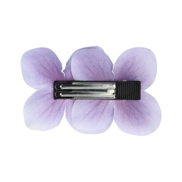 duckklem bloem dubbel_8 Haarspeld Duckklem 7cm – Dubbele Bloem – Parel – Lila Paars