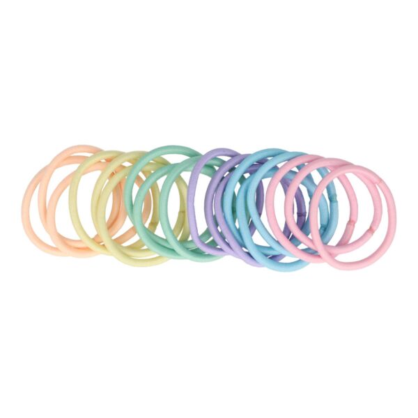 haaeelastieken basic pastel zonder ijzer_1 Haarelastieken Basic - Pastel - Zonder Metaal - Roze Paars Groen Blauw Geel Oranje - Set van 18