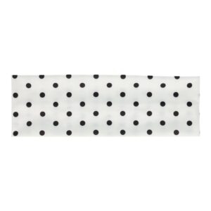 Haarband Stof 7cm – Stippen Print – Jersey – Zwart Wit