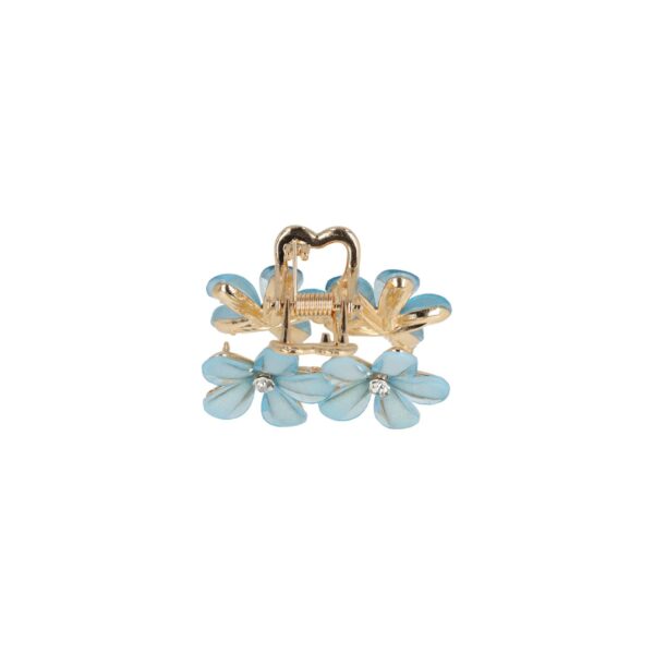 haarklem bloemen 4cm glitter_11 Haarspeld Haarklem 4cm – Glitter Bloemen – Blauw