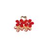 haarklem bloemen 4cm glitter_13 Haarspeld Haarklem 4cm – Glitter Bloemen – Rood