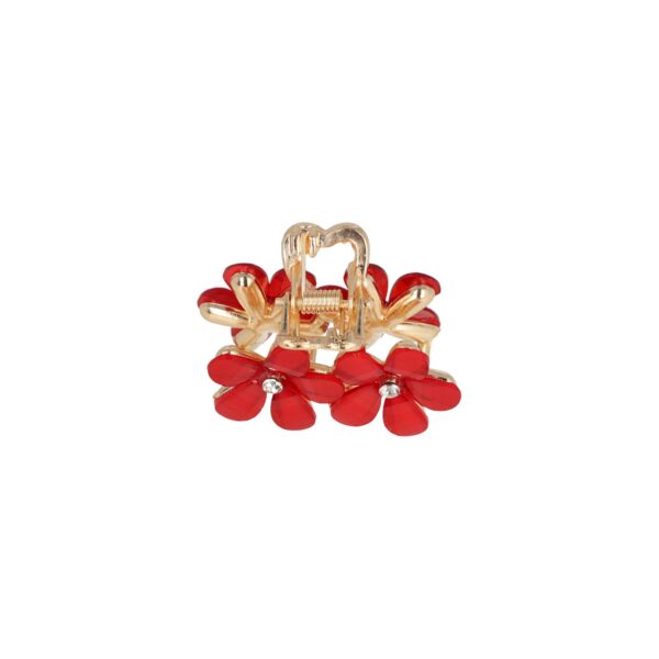 haarklem bloemen 4cm glitter_7 Haarspeld Haarklem 4cm – Glitter Bloemen – Rood