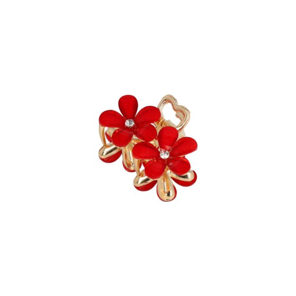 haarklem bloemen 4cm glitter_8 Haarspeld Haarklem 4cm – Glitter Bloemen – Rood