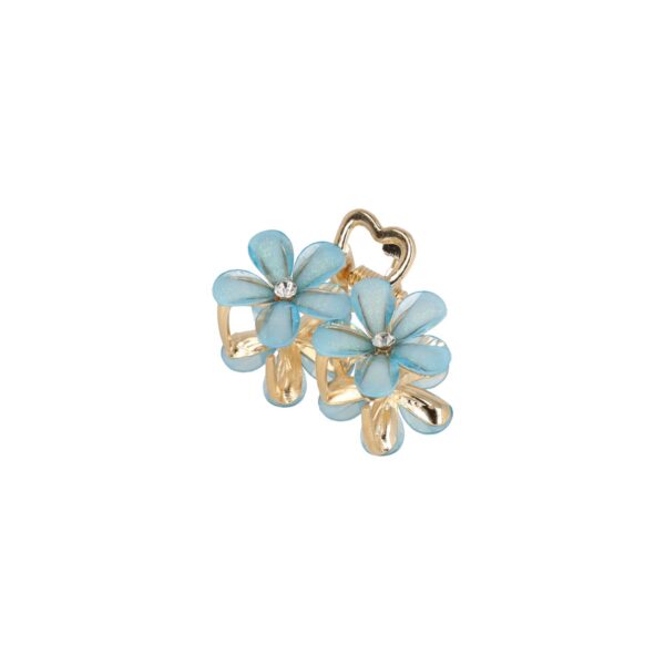 haarklem bloemen 4cm glitter_9 Haarspeld Haarklem 4cm – Glitter Bloemen – Blauw