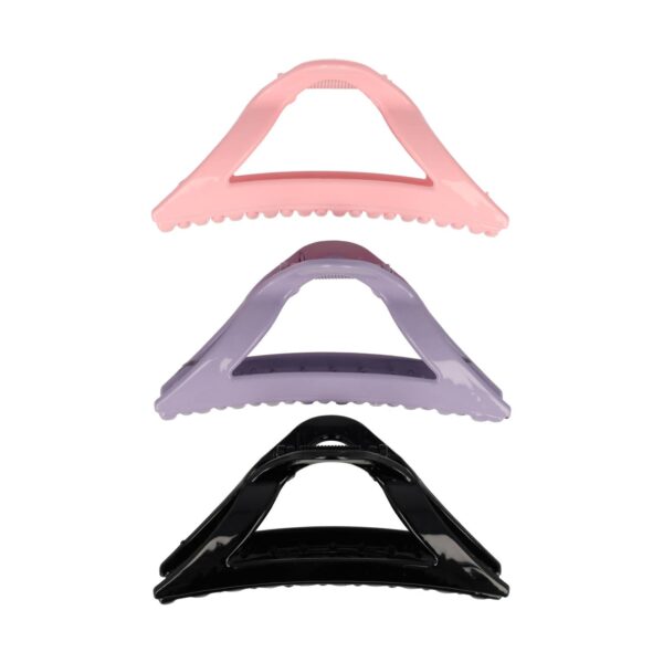Haarspeld Haarklemmen 11cm – XL Driehoek Vorm – Zwart Roze Paars – Set van 3