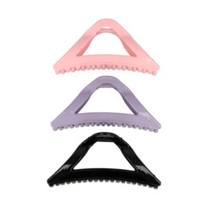 Haarspeld Haarklemmen 11cm – XL Driehoek Vorm – Zwart Roze Paars – Set van 3