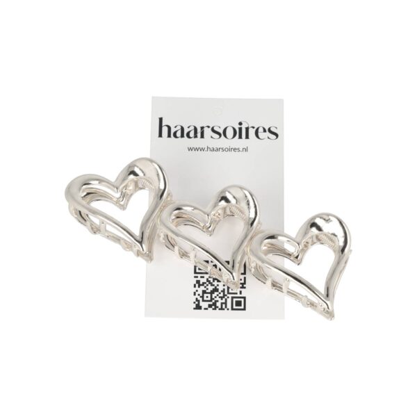 Haarspeld Haarklemmen 4cm – Hartjes – Goud – Set van 3