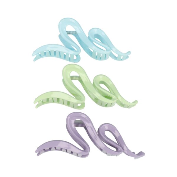 Haarspeld Haarklemmen 11cm – XL Fantasie Vorm – Groen Blauw Paars – Set van 3