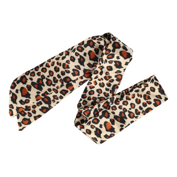 Haarband Haarlint 85cm - Panter Print - Bruin
