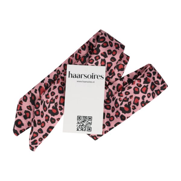Haarband Haarlint 85cm - Panter Print - Roze