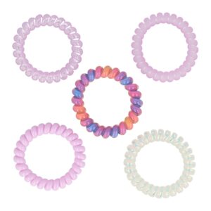 Haarelastieken Invisibobble - Telefoondraad - Mix - Lila Paars - Set van 5