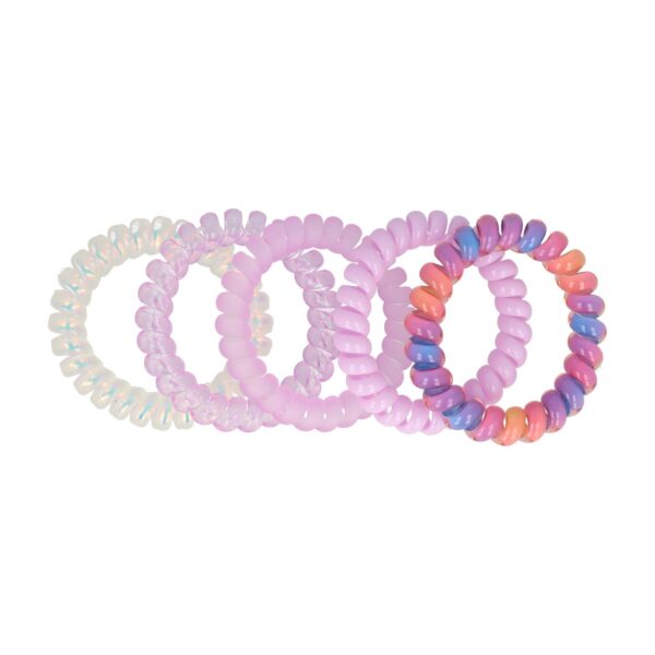 invisibobble color 5 stuks_2 Haarelastieken Invisibobble - Telefoondraad - Mix - Lila Paars - Set van 5
