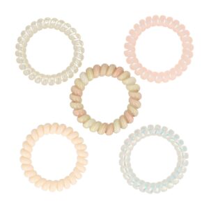 Haarelastieken Invisibobble - Telefoondraad - Mix - Beige Naturel - Set van 5