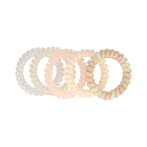 Haarelastieken Invisibobble - Telefoondraad - Mix - Beige Naturel - Set van 5