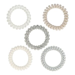 Haarelastieken Invisibobble - Telefoondraad - Mix - Grijs - Set van 5